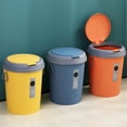 thumbnail image 1 of Kitchen Trash Can, Step-On Garbage Can with Lid, Tall Kitchen & Bathroom Trash Can, Small Office Waste Bin, Yellow - Xuniizn, 1 of 10