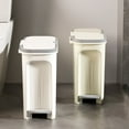 thumbnail image 1 of Kitchen Trash Can, Step-On Garbage Can with Lid, Tall Kitchen & Bathroom Trash Can, Small Office Waste Bin, Yellow - Xuniizn, 1 of 10