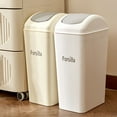 thumbnail image 1 of Kitchen Trash Can, Step-On Garbage Can with Lid, Tall Kitchen & Bathroom Trash Can, Small Office Waste Bin, Yellow - Xuniizn, 1 of 6