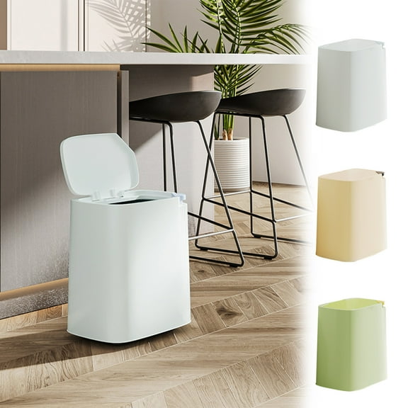 Kitchen Trash Can, Step-On Garbage Can with Lid, Tall Kitchen & Bathroom Trash Can, Small Office Waste Bin, Yellow - Xuniizn