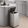 thumbnail image 1 of Kitchen Trash Can Touchless, 50 Liter/13 Gallon Automatic Touch Free Garbage Can with Soft-Close Lid and Odor Filter, Stainless Steel Rectangular Trashcan, Large Capacity 15.3"L X 10.6"W X 21.2"H, 1 of 7