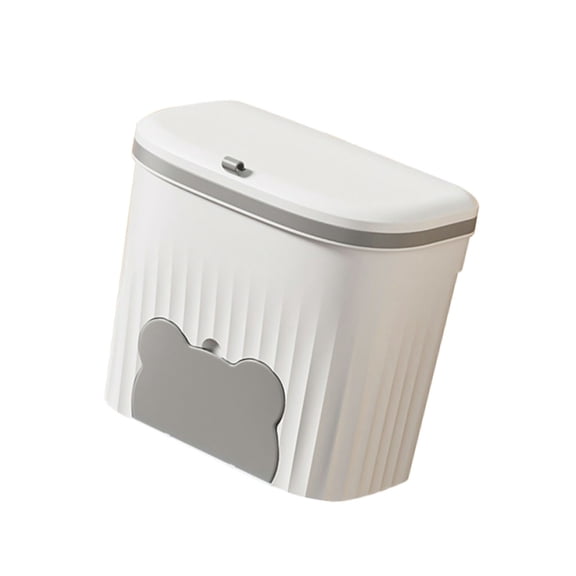 Kitchen Trash Can Waste Bin Wall Mounted Garbage Cans Recycle Rubbish Bin Lid