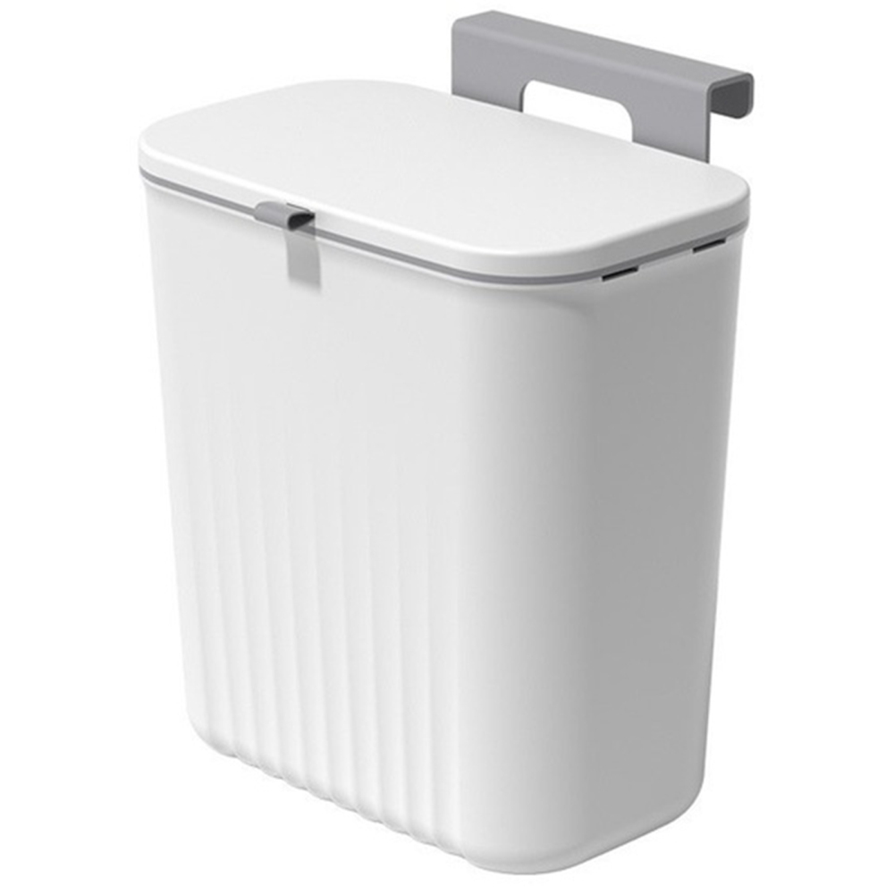 Kitchen Trash Can With Lid Hanging Recycle Bin Sliding & Flipping Cover