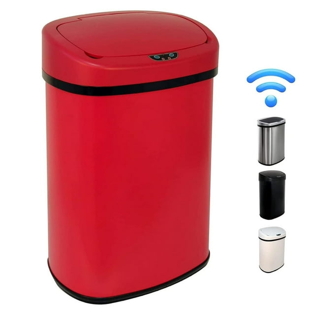 Kitchen Trash Waste Bin 13 Gallon 50 Liter High Capacity Brushed