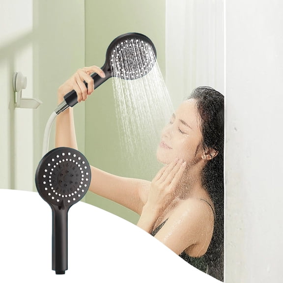 Kitchen Turbo Shower Head Home Bath Shower Nozzle Water Heater Filter Shower ,5 Bathing Modes, Pressurized Skin-beautifying Shower with Electroplating Process. on Clearance