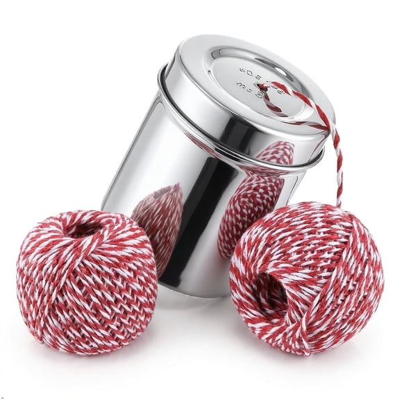 Kitchen Twine with Stainless Steel Dispenser, 2 Pack Cotton Butcher String