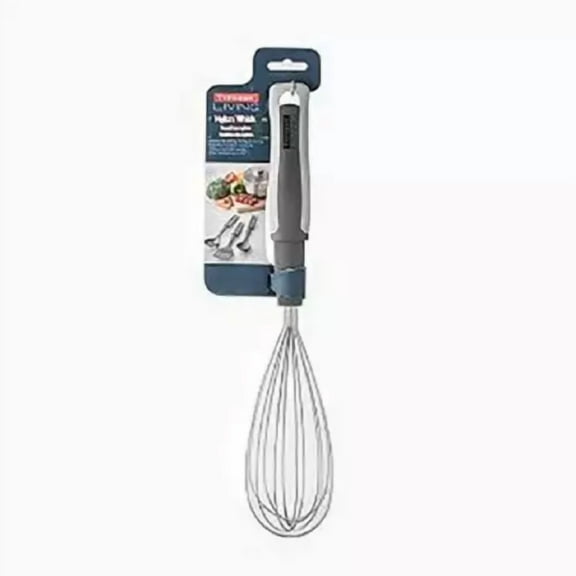 Kitchen Two Tone Collection Grey Whisk, Soft-Grip Nylon Handle