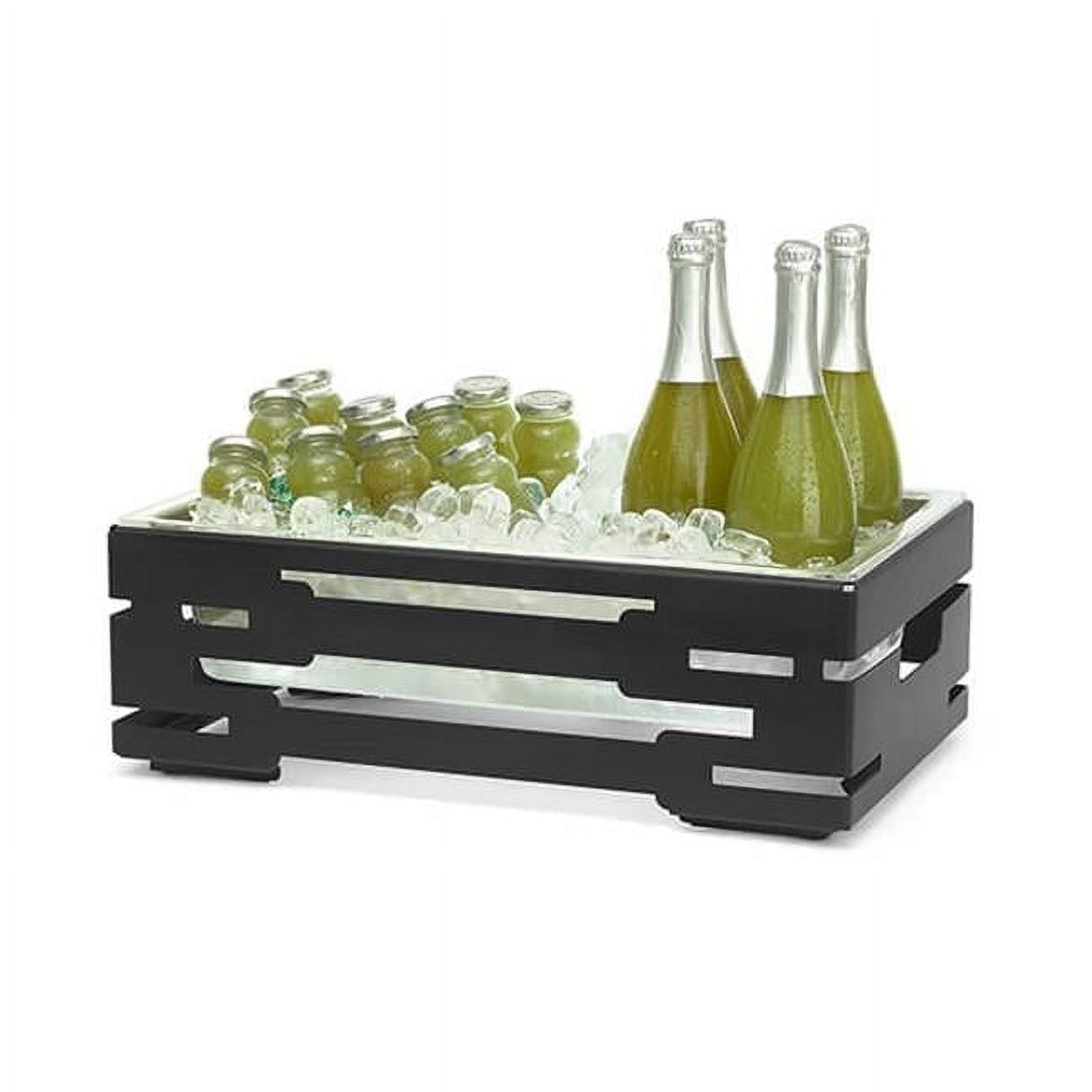Kitchen Usa Hard Sided Thermocooler with Acrylic Ice Tub, Black Matte