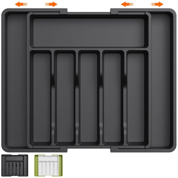15x13 Inch Expandable Utensil Drawer Organizer, Adjustable Flatware Rack