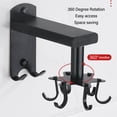 thumbnail image 1 of Kitchen Utensil Hanger with 6 Hooks 360 Degree Rotatable Kitchen Hooks Utensil Rack Space Saving Utensil Organizer for Wall Black, 1 of 1