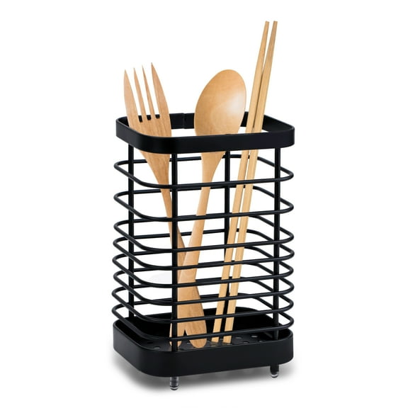 Kitchen Utensil Holder, Cooking Cutlery Drainer, Stainless Steel Storage Holder Utensil Organizer Caddy for Organize Drawer, Tableware Storage and Countertops