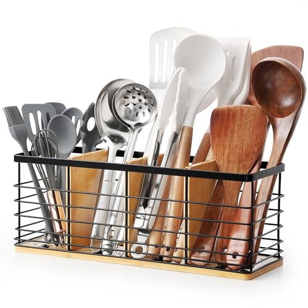 Kitchen Utensil Holder, Large Cooking Utensils Holder for Countertop ...