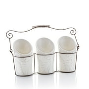 Kitchen Utensil Holder Set - White