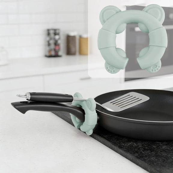 Kitchen Utensil Holder Silicone Pot Lid Stand Cookware Tool for Preventing Boil Over Stovetop Cooking Accessory Utensil Rest Kitchen Organizer