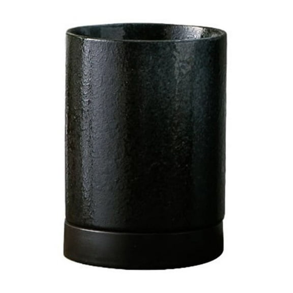 Kitchen Utensil Holder for Countertop - Ceramic Spoon Rack with Drain Tray