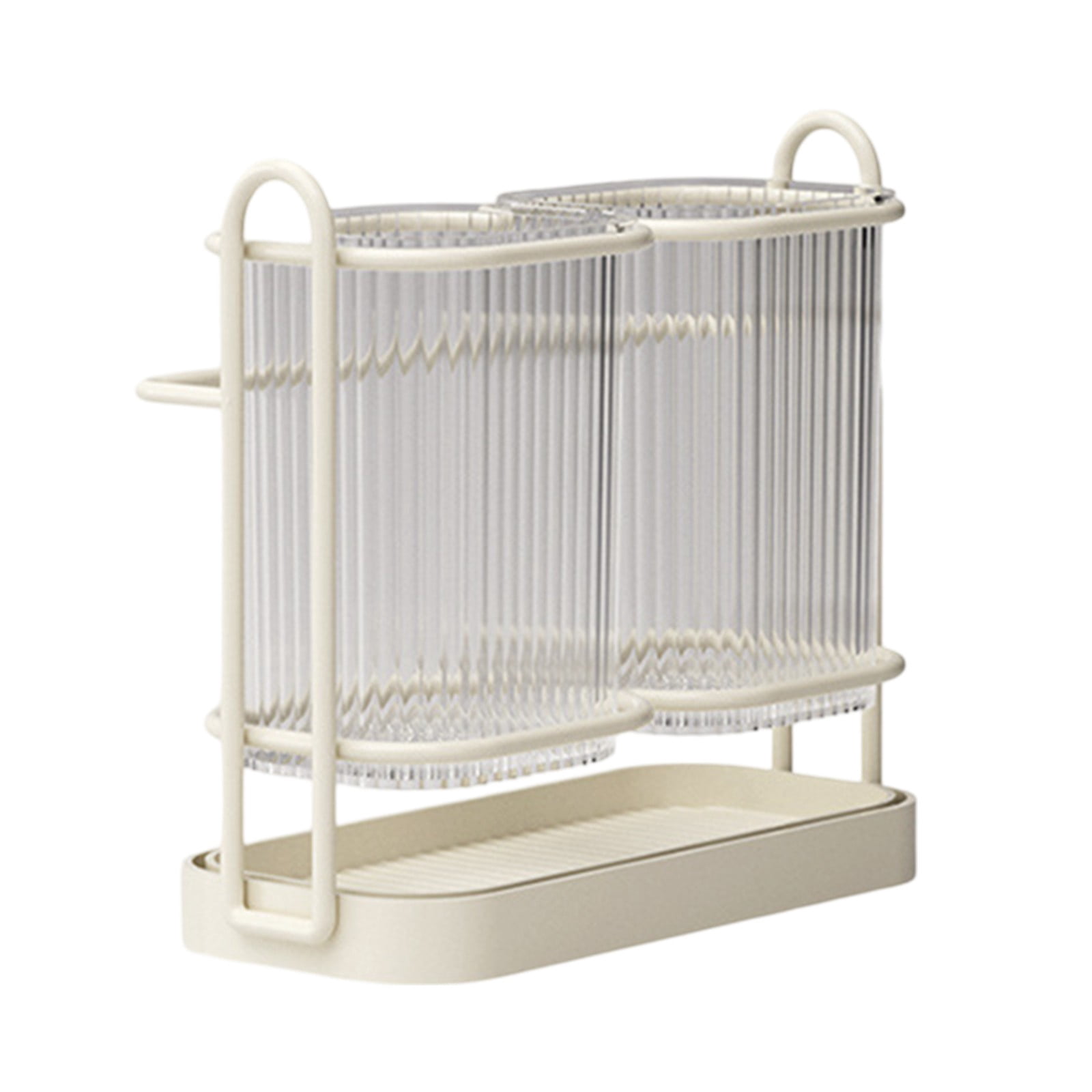 Kitchen Utensil Organizer Wall Mounted Chopstick Rack Drain Container ...