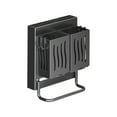 thumbnail image 1 of Kitchen Utensil Organizer, Wall-Mounted Cutlery Rack, Plastic Draining Storage Box with Hooks, Multifunctional ABS Plastic Kitchen Drying Rack, Gray Black, Easy to Clean, 1 of 7