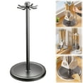 thumbnail image 1 of Kitchen Utensil Rack With 8 Hooks, Aluminum Rotating Utensil Holder For Kitchen Counter, Kitchen Utensil Organizer Hanger (Grey), 1 of 9