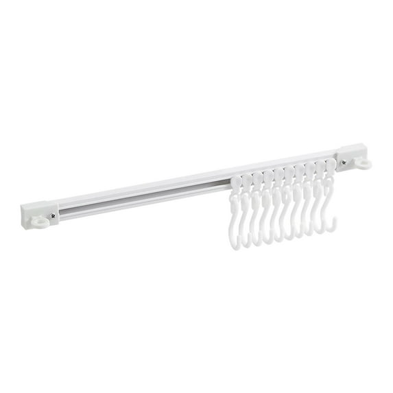 Leileiiiii Y Leg Ironing Board Hanger Wall Mount Kitchen Utensil Racks Rail Wall Mounted Utensil Hooks Rack Sliding Hanger Hooks For Kitchen Tools Towel White 15.7in/11.8in