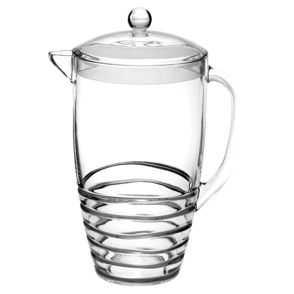 Kitchen Utensil Set 2.5 Quarts Water Pitcher with Lid, Swirl Unbreakable Plastic Pitcher, Drink Pitcher, Juice Pitcher with Spout BPA Free,Kitchen Towel Holder