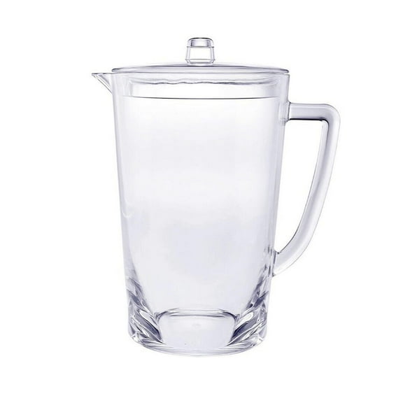 Kitchen Utensil Set 2.75 Quarts Water Pitcher with Lid, Oval Halo Design Unbreakable Plastic Pitcher, Drink Pitcher, Juice Pitcher with Spout BPA Free,Kitchen Sink Caddy