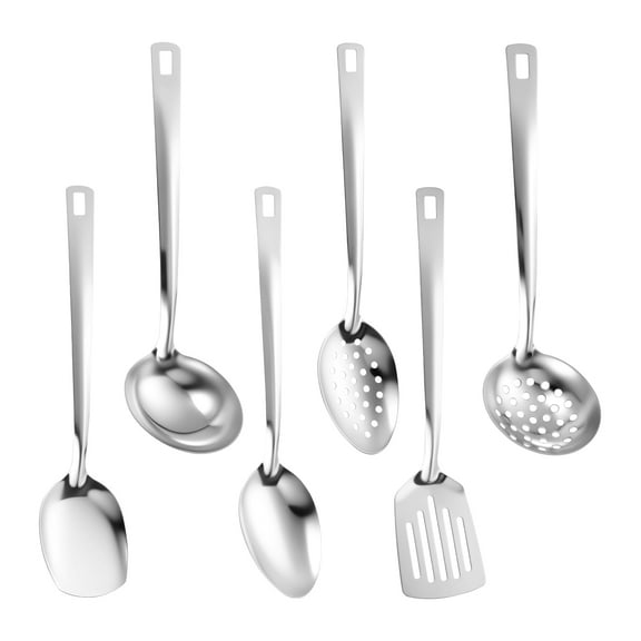 Kitchen Utensil Set with Hanging Hole Stainless Steel Multi Functional Spoon and Spatula&nbsp;Set Home Essential Dishwasher Safe