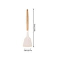 thumbnail image 1 of Kitchen Utensil Set with White Wooden Handle Silicone Spatula and Spoon - Non-Stick Cooking Tools for Easy Stir Frying and Serving, 1 of 5