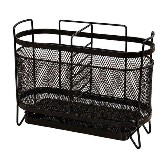 Kitchen Utensil Storage Holder,Metal Hanging Mesh Drying Rack Organizer for Fork Chopsticks Tableware Dinner Service Cutlery,Metal Kitchen Countertop Utensil Holder,3.15×8.07×6.3in