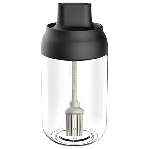 Kitchen Utensils,Kitchen Seasoning Jar Glass Sealed Seasoning Bottle Spoon Cover Integrated Seasoning Bottle Brush Oil Bottle Honey Bottle Oil Pot