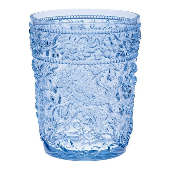 13Oz Paisley Acrylic Glasses Set of 4 - Bpa Free Plastic Drinkware for Cocktails & Water
