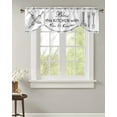 thumbnail image 1 of Kitchen Utensils Plaid Short Window Curtain Adjustable Tie Up Valance for Living Room Kitchen Window Drapes, 1 of 6
