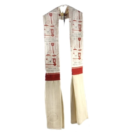 Kitchen Utensils Red Extra Long Cotton Blend Over The Shoulder Kitchen Towel Boa