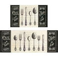 thumbnail image 1 of Kitchen Utensils Rugs Black Kitchen Mats for Floor 2 Piece, Anti Fatigue Floor Mat for Kitchen, Kitchen Floor Mats for in Front of Sink and Kitchen Matt for Standing for Kitchen Decor 17"X30"+17"X47", 1 of 6