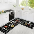 thumbnail image 1 of Kitchen Utensils Rugs Black Kitchen Mats for Floor 2 Piece, Anti Fatigue Floor Mat for Kitchen, Kitchen Floor Mats for in Front of Sink and Kitchen Matt for Standing for Kitchen Decor 17"X30"+17"X47", 1 of 6