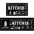 thumbnail image 1 of Kitchen Utensils Rugs Black Kitchen Mats for Floor 2 Piece, Anti Fatigue Floor Mat for Kitchen, Kitchen Floor Mats for in Front of Sink and Kitchen Matt for Standing for Kitchen Decor 17"X30"+17"X47", 1 of 6
