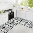 thumbnail image 1 of Kitchen Utensils Rugs Grey Kitchen Mats for Floor 2 Piece, Anti Fatigue Floor Mat for Kitchen, Kitchen Floor Mats for in Front of Sink and Kitchen Matt for Standing for Kitchen Decor 17"X30"+17"X47", 1 of 6