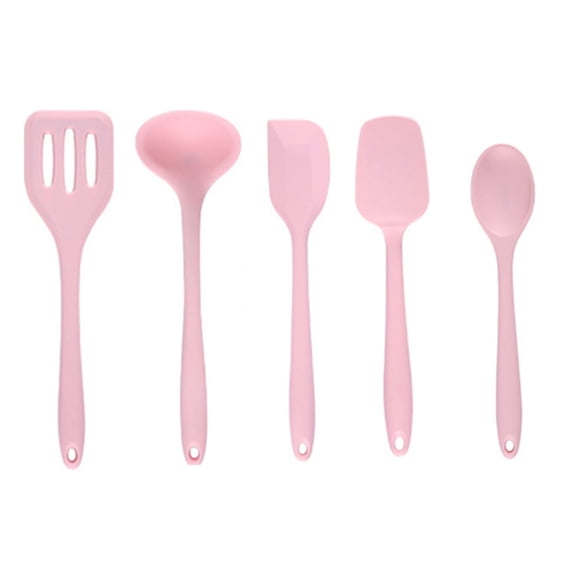 Kitchen Utensils Set 5 Piece Spatula for Nonstick Cookware, Heat Resistant Up to 600°F, Dishwasher Safe Stainless Steel Cookware Set