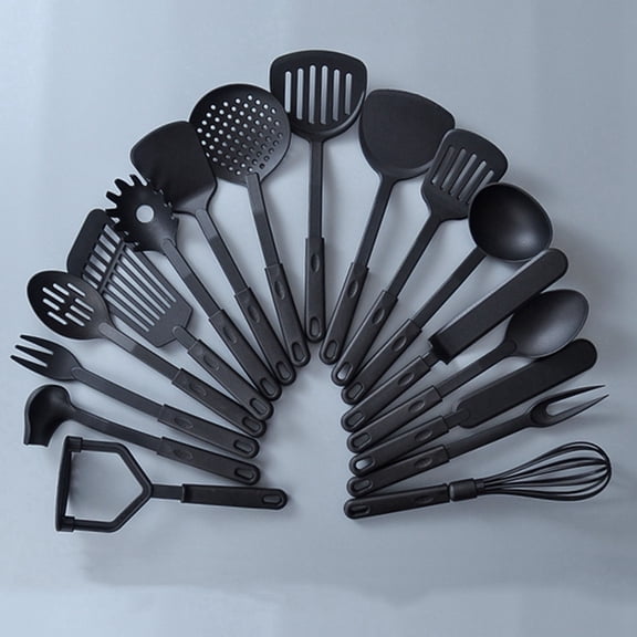 Kitchen Utensils Set of 17 Pcs, Nylon Non-Stick Cooking Utensils Set,Kitchen Gadgets Tools for Cook( Free)