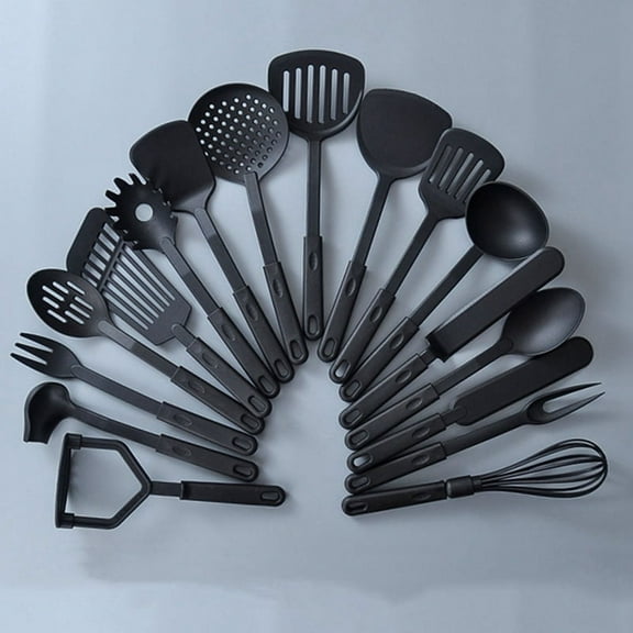 Kitchen Utensils Set of 17 Pcs, Nylon Non-Stick Cooking Utensils Set