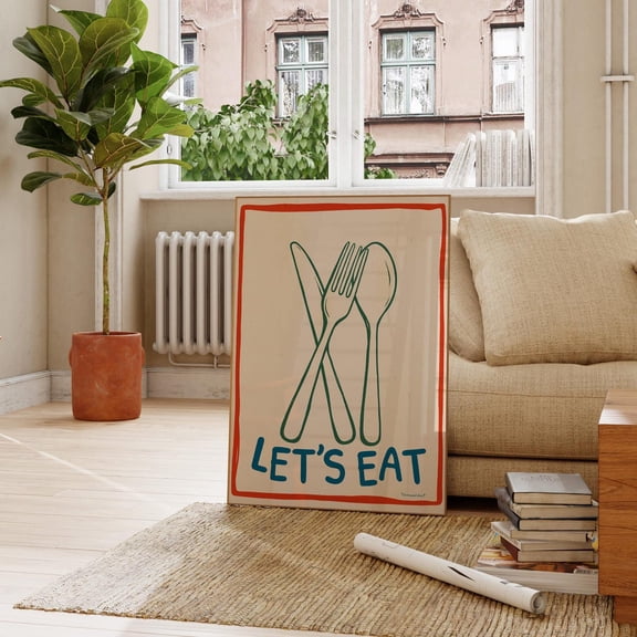 Kitchen Utensils Wall Art Lets Eat Kitchen Aesthetic Kitchen Decor Kitchen Retro Kitchen