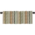 thumbnail image 1 of Kitchen Valance Curtains Colored Stripes Kitchen Window Curtains Window Valance for Living Room Bedroom Bathroom Dining Room 54X18 Inches, 1 of 5