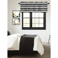 thumbnail image 1 of Kitchen Valances for Window, Black Gray White Stripe Texture Light Filtering Rod Pocket Valance Curtain, Modern Minimalist Art Short Curtains Window Topper for Bedroom Bathroom Living Room 54x18in, 1 of 7