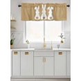 thumbnail image 1 of Kitchen Valances for Window, Easter Bunny on Retro Linen Light Filtering Rod Pocket Valance Curtain, Farmhouse Cute Rabbit Short Curtains Window Topper for Bedroom Bathroom Living Room 60x18in, 1 of 9