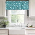 thumbnail image 1 of Kitchen Valances for Window, Easter Cute Bunny with Bow on Blue Light Filtering Rod Pocket Valance Curtain, Spring Leaves &nbsp;Short Curtains Window Topper for Bedroom Bathroom Living Room 42x18in, 1 of 9