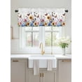 thumbnail image 1 of Kitchen Valances for Window, Farm Watercolor Butterfly Flower Light Filtering Rod Pocket Valance Curtain, Spring Sunflower Hydrangea &nbsp;Short Curtains Window Topper for Bedroom 42x12in, 1 of 9