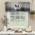 thumbnail image 1 of Kitchen Valances for Window, Funny Cow on Bathtub Light Filtering Rod Pocket Valance Curtain, Abstract Farmhouse Animal Sunflower &nbsp;Short Curtains Window Topper for Bedroom Living Room 60x18in, 1 of 8