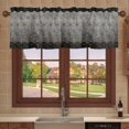 thumbnail image 1 of Kitchen Valances for Window, Gray Mottled Gradient Geometric Light Filtering Rod Pocket Valance Curtain, Modern Abstract Stereo Art Short Curtains Window Topper for Bedroom 42x18in, 1 of 7