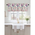 thumbnail image 1 of Kitchen Valances for Window, Retro Country Blossom Floral Light Filtering Rod Pocket Valance Curtain, Ombre Purple Pink Flower Short Curtains Window Topper for Bedroom Bathroom Living Room 54x18in, 1 of 8