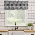 thumbnail image 1 of Kitchen Valances for Window, Retro Ethnic Dark Gray Geometric Art Light Filtering Rod Pocket Valance Curtain, Native Tribal Texture Short Curtains Window Topper for Bedroom 42x18in, 1 of 9