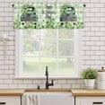 thumbnail image 1 of Kitchen Valances for Window, Rustic Truck Shamrock Butterfly Light Filtering Rod Pocket Valance Curtain, St. Patrick's Day Green Check Short Curtains Window Topper for Bedroom Living Room 54x18in, 1 of 9